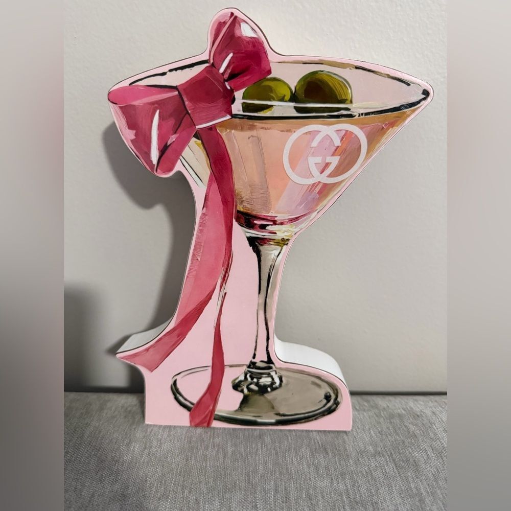 Gucci Pink Martini Art Block with Bow